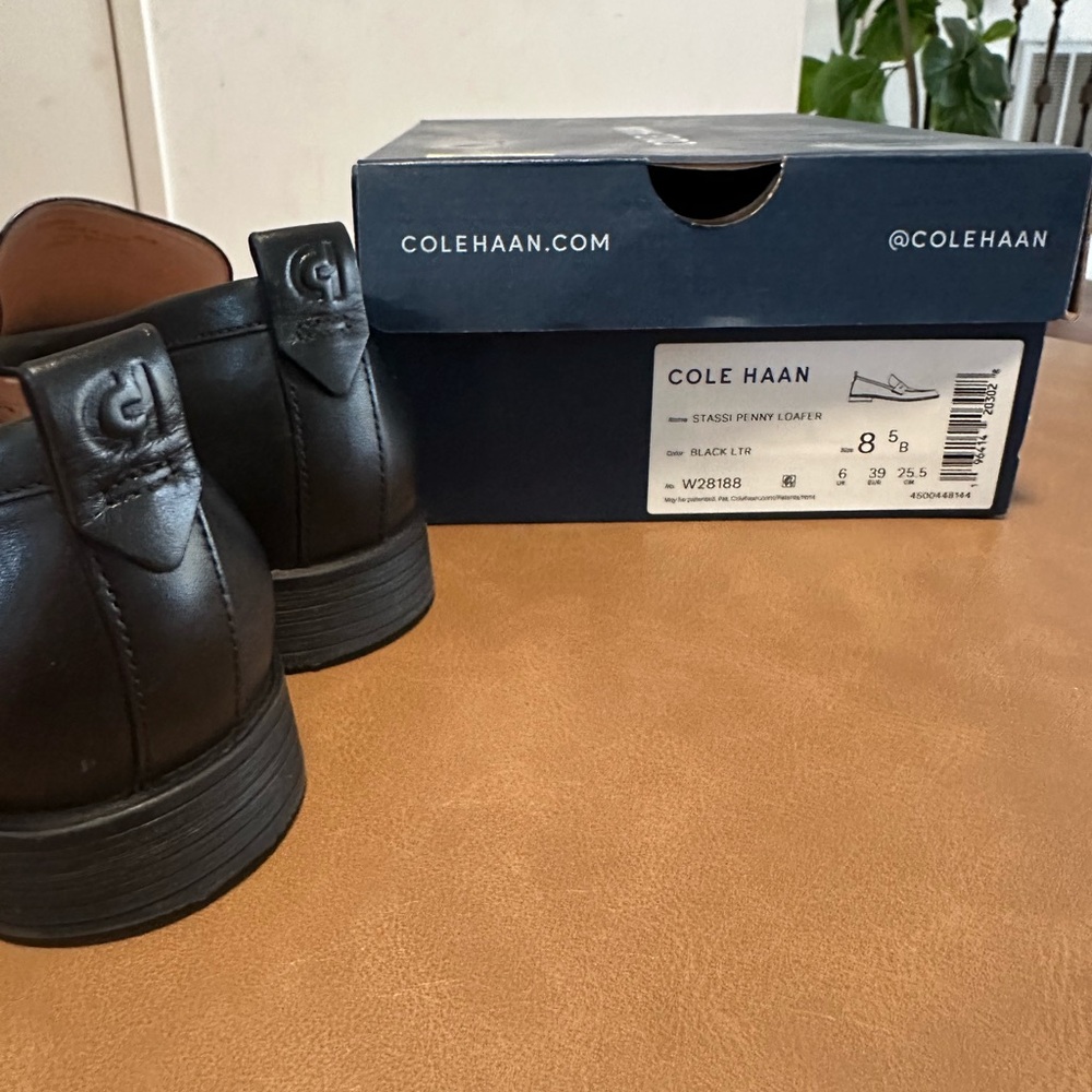 Cole Haan Classic Black Leather Loafers - Picture 3 of 8